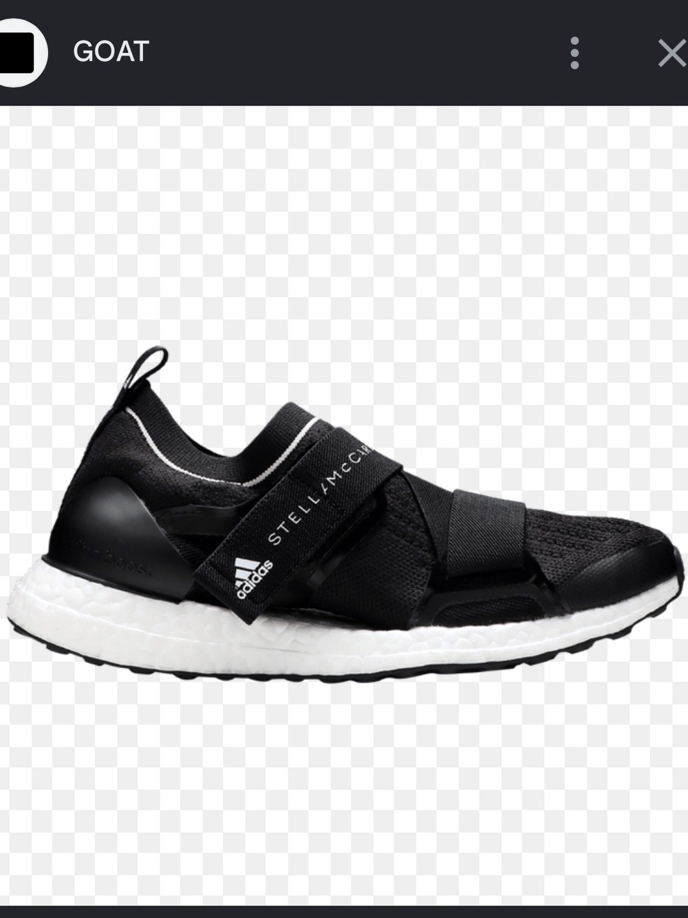 Stella McCartney x adidas women’s UltraBoost X 'Black White size 6